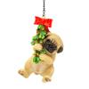 Shop Dog Figurine Pug Santa Hanging Width X Depth 5 X Height 12cm Christmas Gift Object [Gift Fancy] 6.3 [Genuine Product] (Pug Brown) Xn-10c