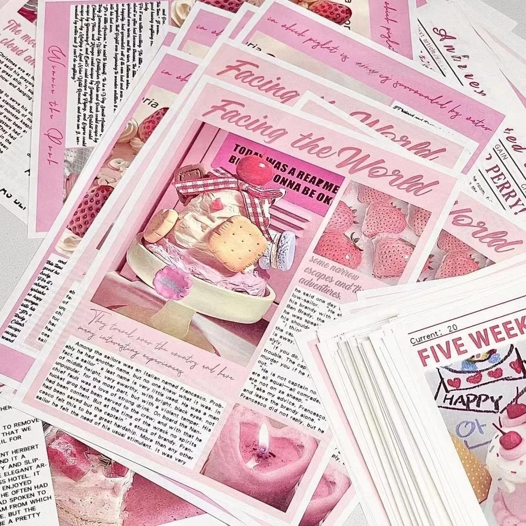 50 шт. милый милый розовый журнал серии скрапбукинг журнал материал основа бумага милый девичья спальня настенное украшение постер