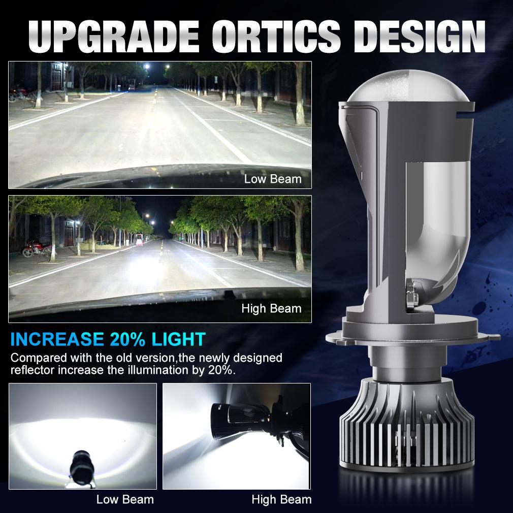 2 шт. 140 Вт 60000LM Двойная линза/Одна линза H4 Светодиодная лампа для фар Лампа проектора Дальний/ближний свет Автомобиль Модернизация LHD RHD Фара Canbus без ошибок