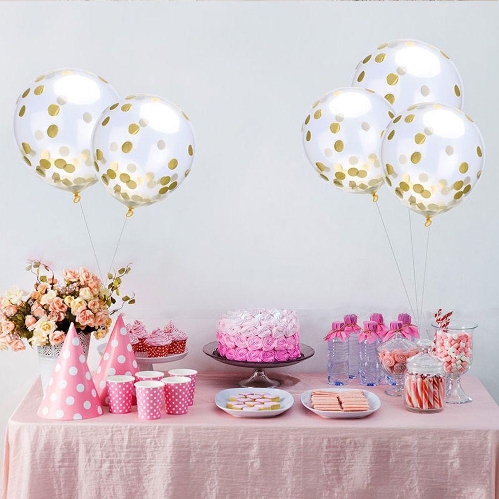 Decor Wedding Mixed Colors Pink Dots Party Decorations Filling Balloons Confetti Tissue Paper Round