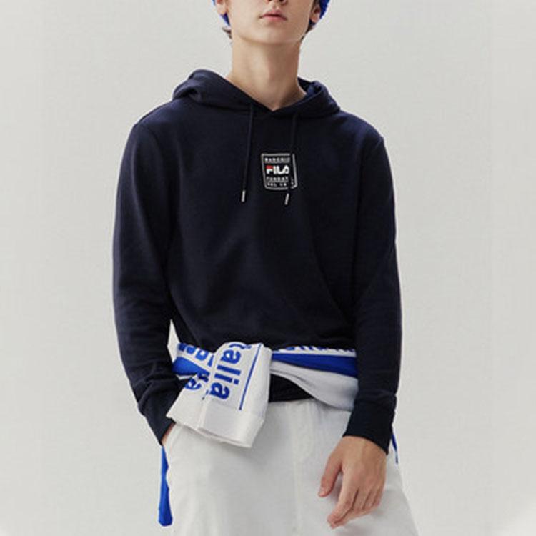 FILA Sweatshirts Men's Legend Blue Hooded Moderate Regular F51M048257FNV