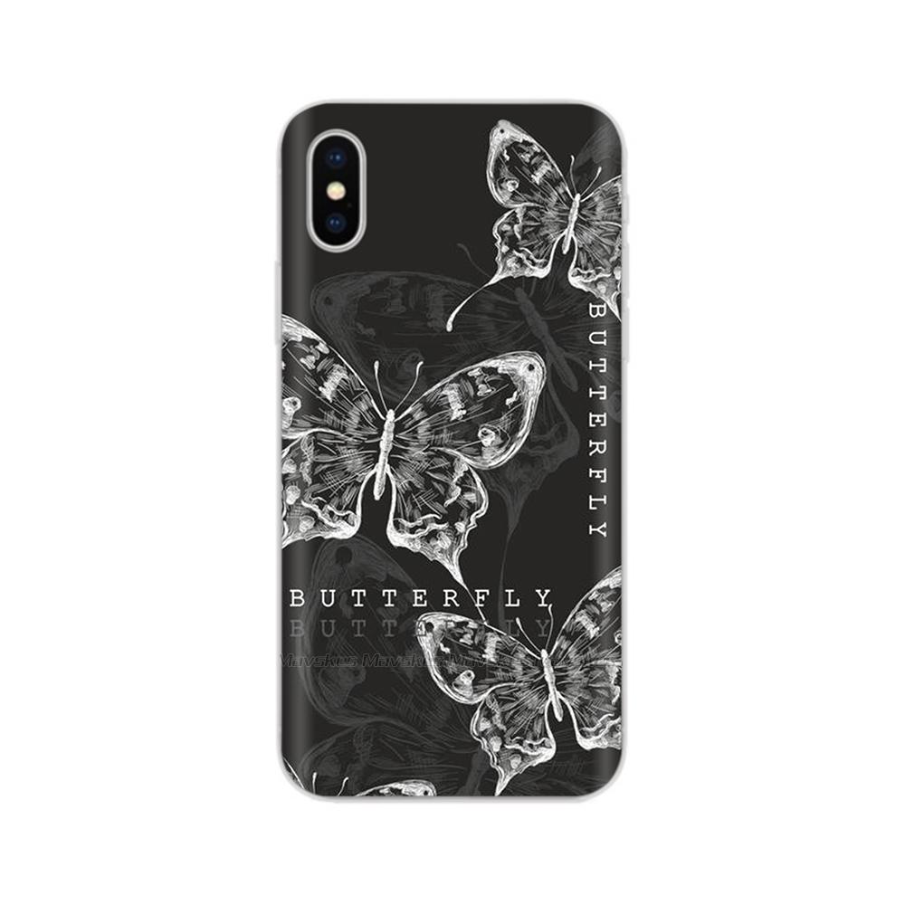 Чехол для iPhone X Чехол для iPhone Xs Модный Мягкий Силиконовый Корпус Для iPhoneX Прозрачные Задние Крышки Корпус Цветы Coque