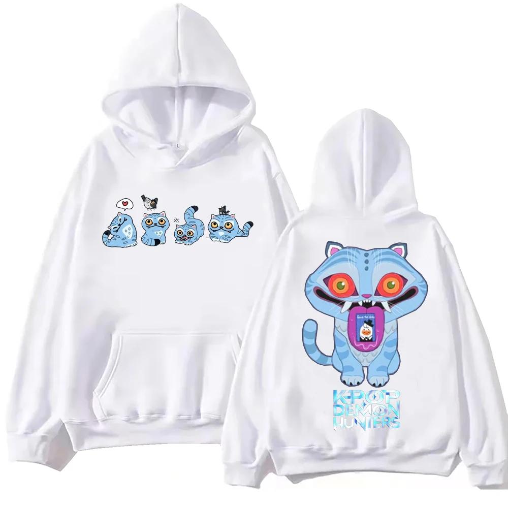 Autumn Winter KPop Demon Hunters Tiger Print Women Hoodie Harajuku Hip Hop Tops Sweatshirt Hooded Casual Fashion Unisex Pullover