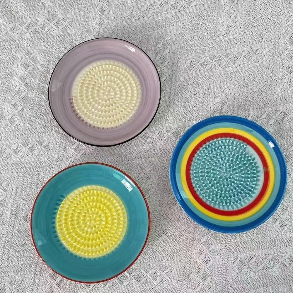 Round Plate Ceramic Ginger Grater Easy Clean Fruit Grinding Tool Tomato Grating
