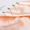 Temperament Long Heart-shaped Tassel Earrings Love Ear Line for Women Girlfriend Birthday Gift Fashion Jewelry
