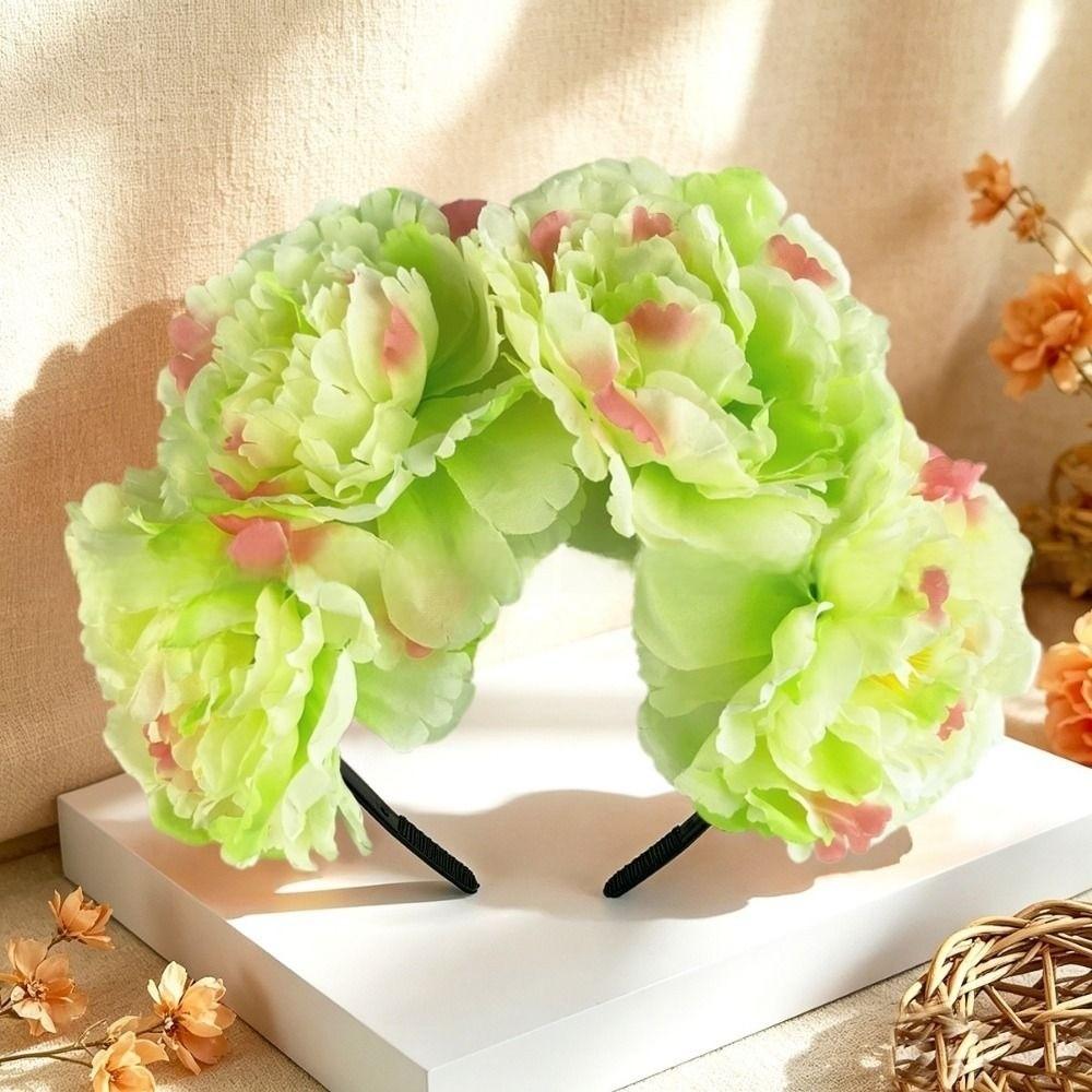 Simulated Flower Artificial Flower Crown Gorgeous Design Bohemian Hair Accessories Bride