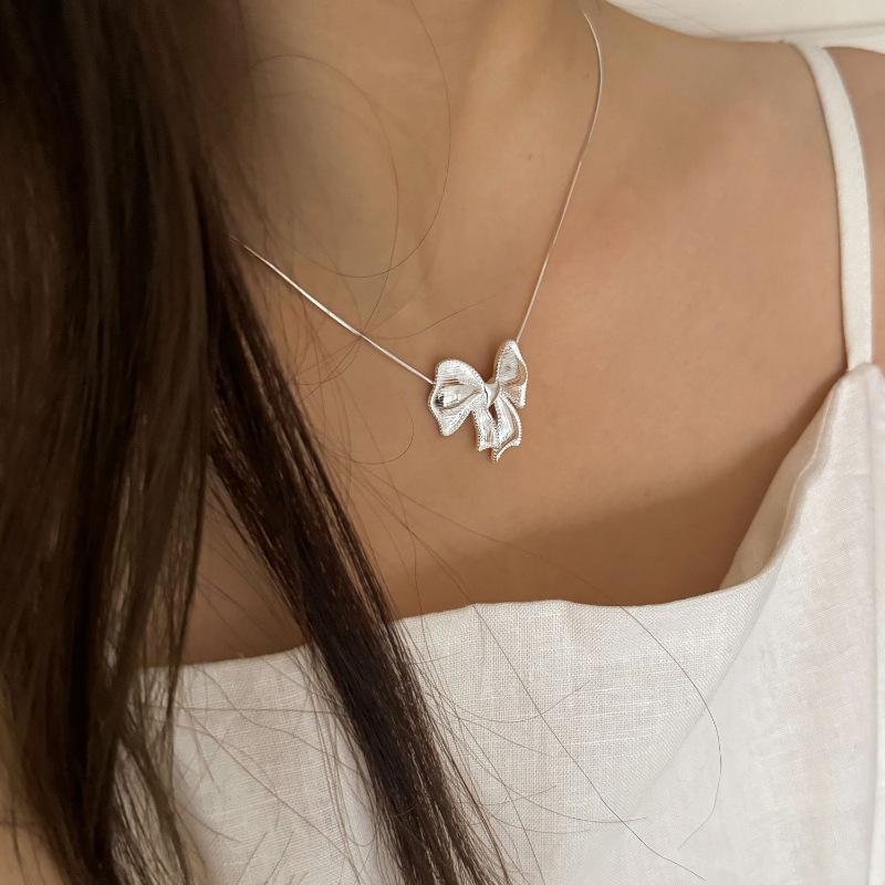 Модное ожерелье с кулоном из серебра 925 пробы с жемчугом и тонкой цепочкой для женщин и девушек