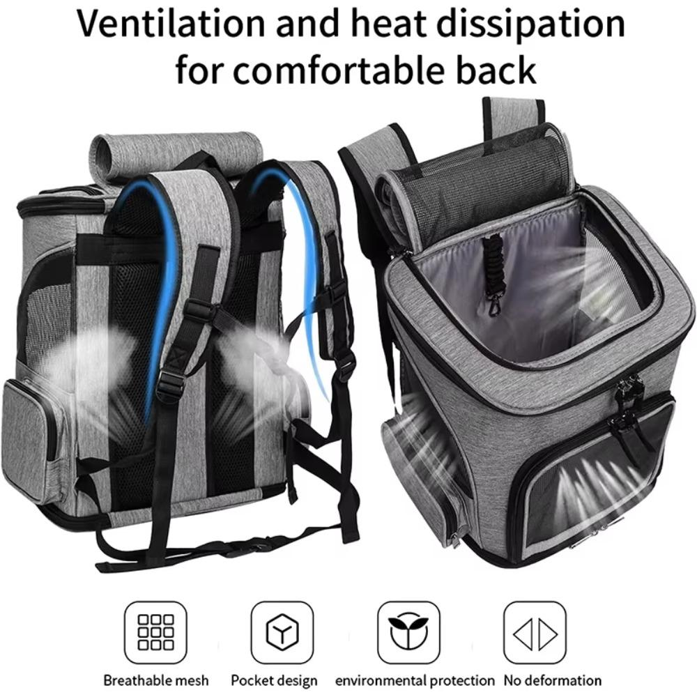 Breathable Pet Backpack Large Capacity Pet Travel Bag Multi-function Cat Carrier Transport