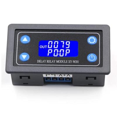 DC12V светодиодный цифровой модуль реле задержки времени, программируемый таймер, реле управления, таймер, триггерный цикл с чехлом