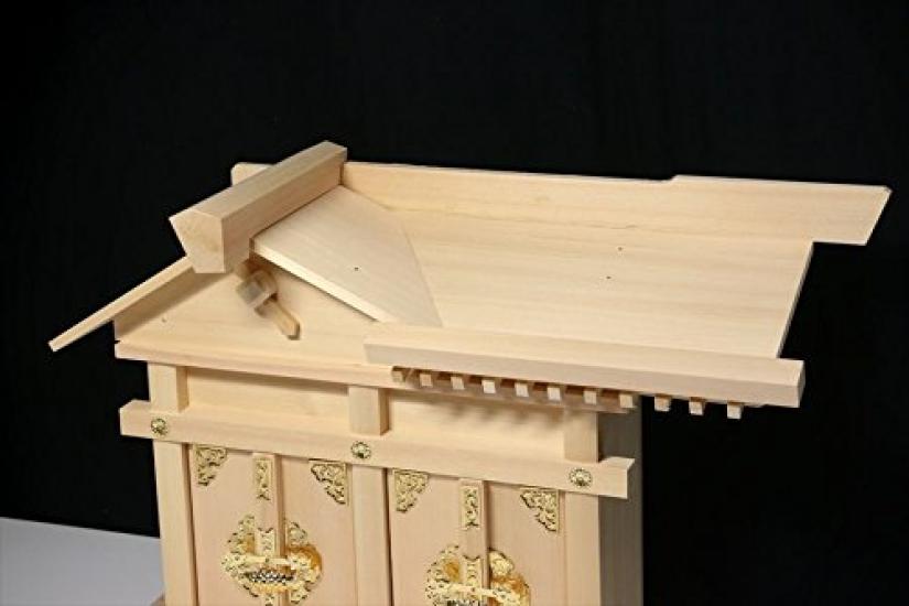 Мастерство Ямако Кисо Хиноки Эбису Дайкоку святилище, большой синтоистский алтарь Нися Дайкоку, высота x ширина 45 см x глубина 17 см (Тело святыни)