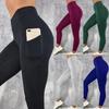 Женские леггинсы для йоги и фитнеса, облегающие штаны с высокой талией, карман, для спортзала, тренировок, бега, эластичные, сексуальные, с эффектом подтяжки ягодиц, повседневные, скинни