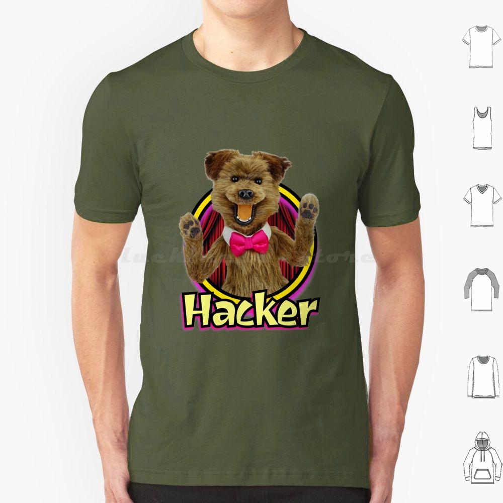 Hacker T Dog From Hacker Time T Shirt Big Size 100 Cotton Puppet Puppetbuilder Puppetbuilding Puppeteer Puppetmaker Puppet