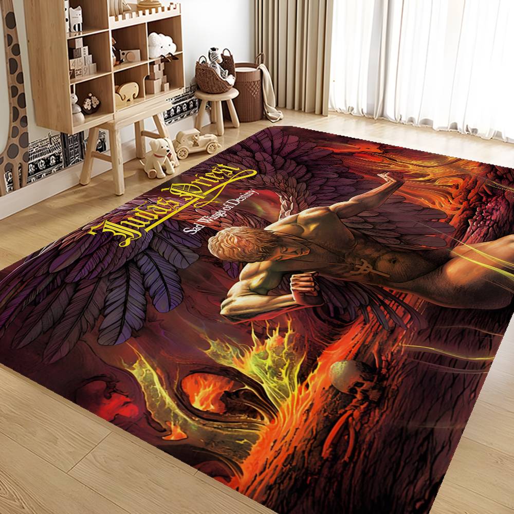 J-Judas P-Priest ROCK BAND Floor Mat Rectangle Anti-slip Home Soft Badmat Front Door Indoor Outdoor Mat Hotel Decor Mat