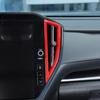 Red ABS Interior Center Air Vent Panel Frame Cover Trim For Subaru WRX -23