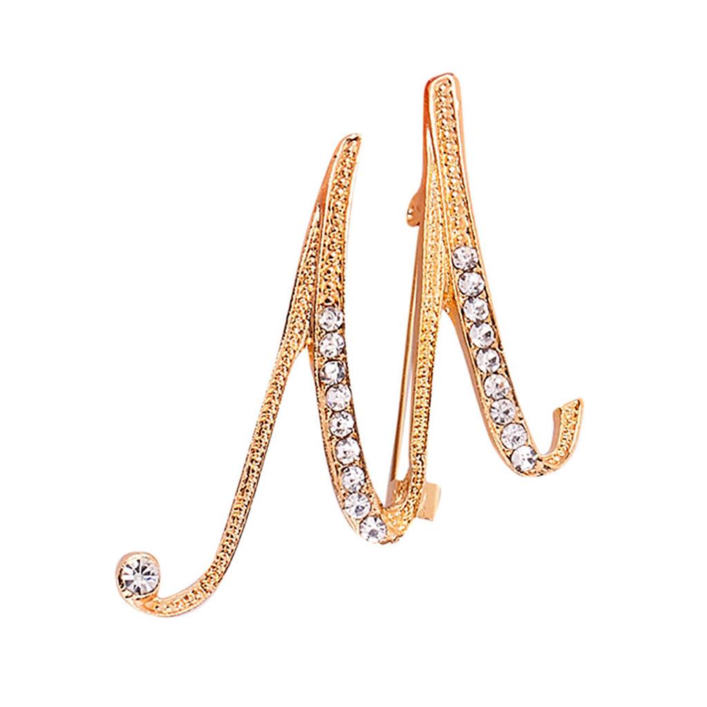 1шт кристалл 26 английских букв брошь булавка пара мемориальные украшения любовь подарки