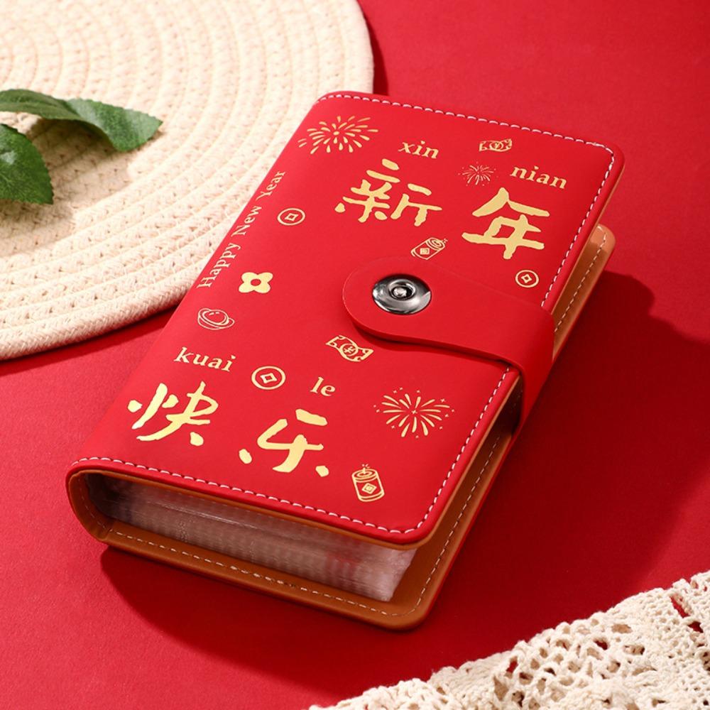 Funny 50Sheets Cash Deposit Book PU Large Capacity Money Saving Challeng Reusable Save Money Paper Money Deposit Bag New Year