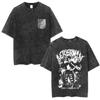 Washed Vintage Anime Attack on Titan Mikasa Ackerman Merch Tshirt Men Women Manga Cosplay Oversized T Shirt Man Cotton Tshirts