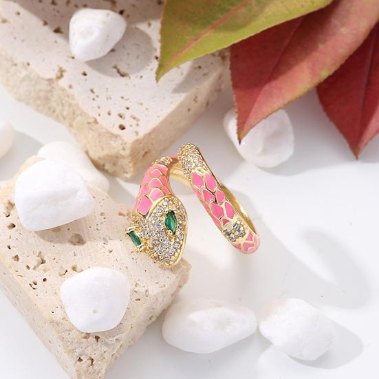 Yousheng женское кольцо на палец с регулируемым отверстием, сверкающие стразы, кольцо в форме змеи, коктейльное ювелирное украшение для вечеринки, подарок