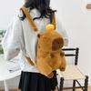 Plush Backpack Capybara Single Shoulder Crossbody Bag Handbag Soft Capybara Doll School Bag Birthday Christmas Kids Gifts