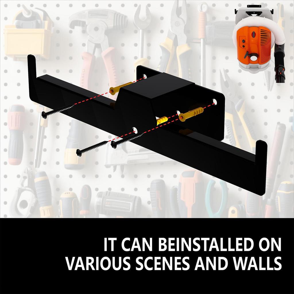 Backpack Sprayer Wall Mount Rack Leaf Blower Hanger Space Saving Storage Holder for Yards