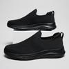 Platform Shoes Men's Slip On Mesh Breathable Sneakers Male Anti Slip Lightweight Grey Vulcanized Shoes
