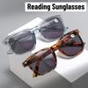 Large Frame Reading Sunglasses with Spring Tooth Hinge or Metal Hinge Unisex Anti Blue Light Eyeglasses UV-resistant Sun Glasses
