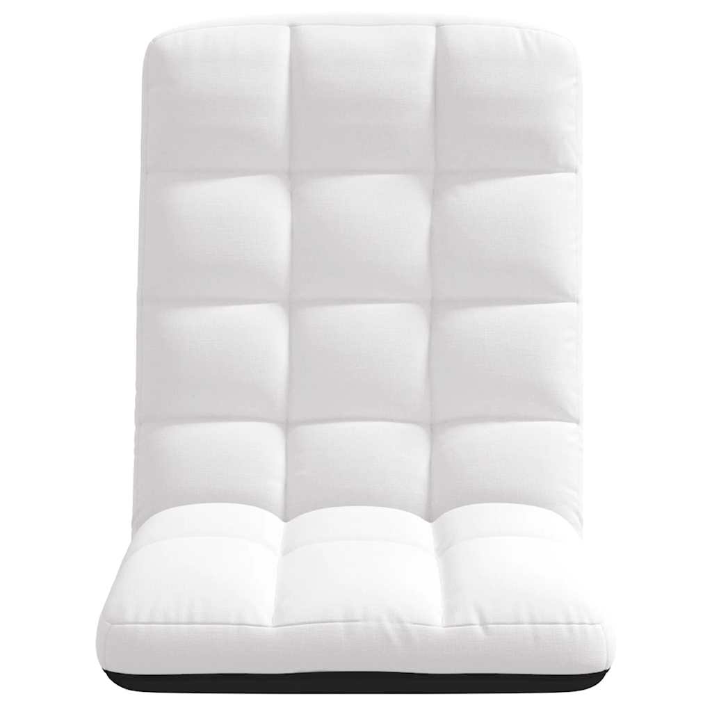 Folding Floor Chair White 71x51x62 cm Fabric