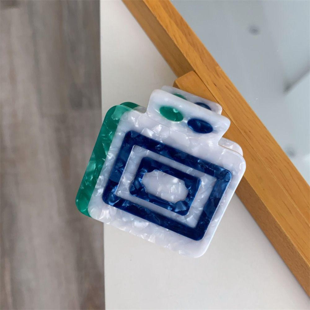 Заколка для волос из ацетата с рисунком, новая заколка для волос в китайском стиле в виде акулы, милая женская заколка для волос в виде маджонга