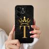Для Oppo Realme 14 15 16 13 Pro 14T 14X 15T 15X 14ProLite Чехол для телефона Роскошный Золотая Корона Буквы Ракушка Легкий Матовый Силикон Защитная Крышка для Камеры