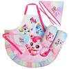 Catch Tiniping Aurora Apron Set Toshi Bandana Waterproof Fabric Toddler Girls Children's Cooking Art Kindergarten Daycare Supplies