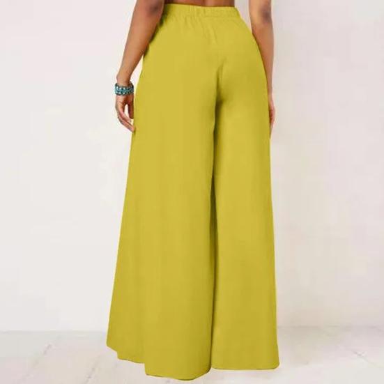 Women Skirt Pants Wide Leg Lace-up Bow High Waist Loose Solid Color A-Big Hem Deep Crotch Full Length Casual Dance Performance Culottes Long Trousers