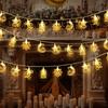 Светодиодная гирлянда Eid Mubarak Исламский Мусульманский Праздник Декор для Вечеринки Луна Звезда Замок Фонарь Украшение на Рамадан Для Дома 2026