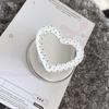 Blue and White Lace Floral Heart-Shaped Stand Phone Case for iPhone 16, iPhone 17 Pro Max, and iPhone 18 Pro