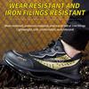 Safety Shoes For Men Air Cushion Steel Toe Work Shoes Anti-Smash Shoe Lightweight Breathable Slip On Utility Work Sneakers Black