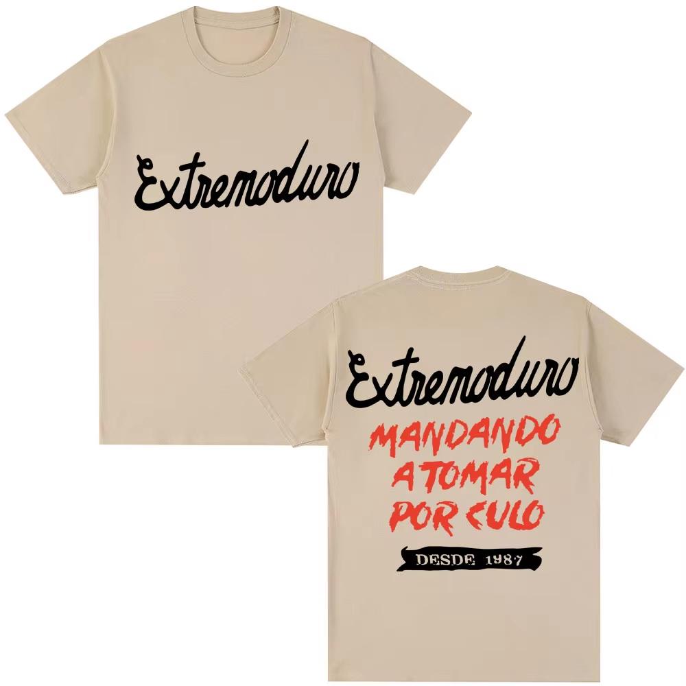 Rock Band Extremoduro Print Unisex Gothic Hip Hop Harajuku Casual Loose Cotton Streetwear Unisex And Unisex Comfortable TShirt