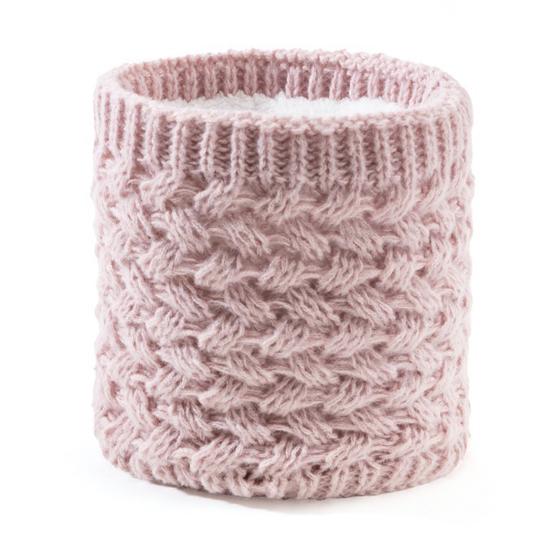 Winter Neckerchief Soft Windproof Fabric Velvet Lining Thickened Knitting Scarf Cold Weather Neck Warmer