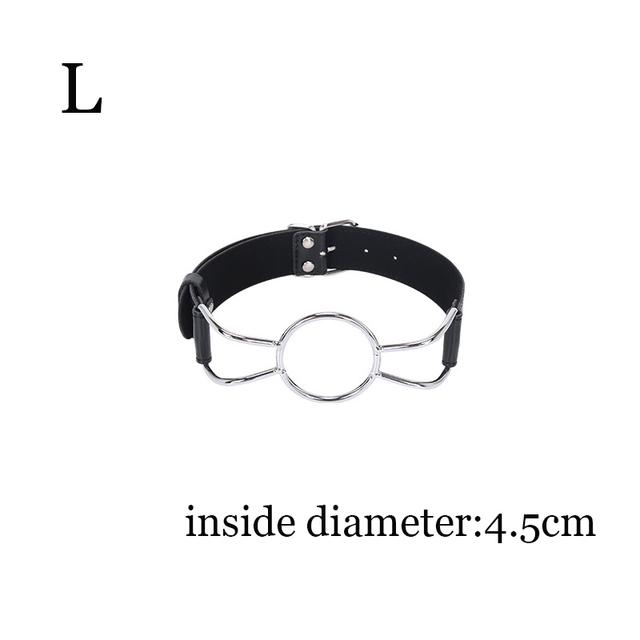 S M L Size Leather Open Mouth Gag With O Ring BDSM Toy For Adults Bondage Fetish Restraints Erotic Slave Women Gay Sex