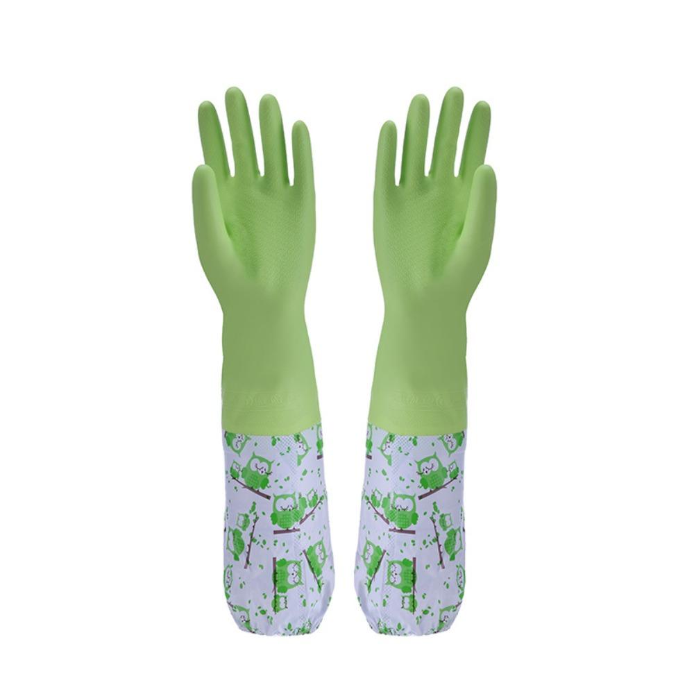 Водонепроницаемые резиновые перчатки для уборки, теплые перчатки для мытья посуды, прочные плюшевые перчатки для кухни, стирки