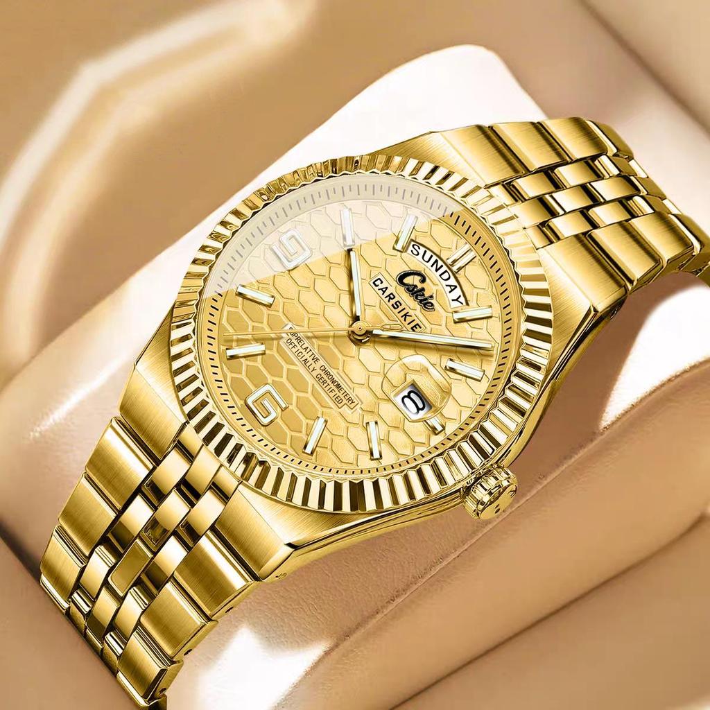 Серия «Звездное небо» Мужские автоматические механические часы: Светящиеся, Водонепроницаемые, Швейцарский кварцевый механизм для дня и ночи