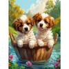 5d DIY Diamond Painting Cross Stitch Cute Animals Dogs Diamond Embroidery Mosaic Full Round Drill Home Decor Arts