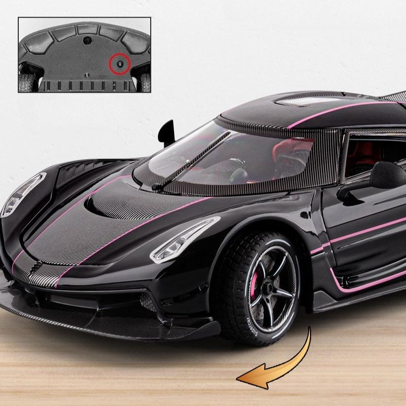 1/24 Koenigsegg Jesko Суперкар Литой Металлический Модель Автомобиля Украшения для Детей Игрушки для Мальчиков Инерционная Световая Модель Имитация Литая Игрушечная Машина