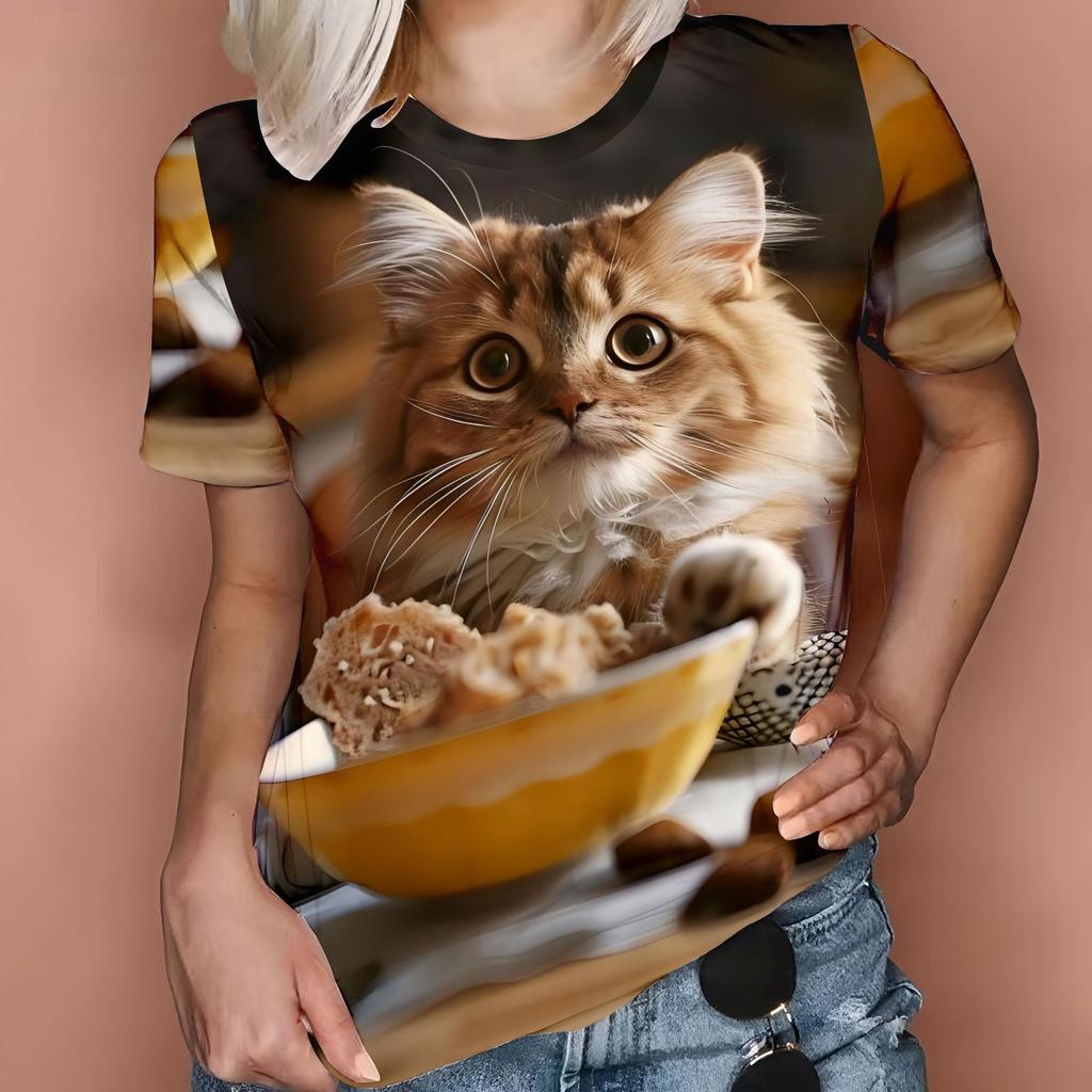 Футболка размера XL-7XL с принтом в виде животных, женская футболка с коротким рукавом, футболки больших размеров для мужчин