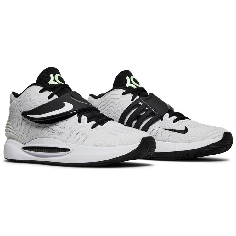 Nike KD 14 TB Белые Черные Мужские Кроссовки Vapor-Green DA7850-100