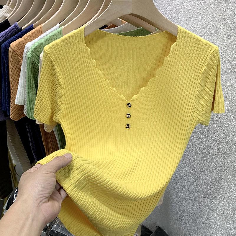 Новая модная осенняя рубашка из ледяного шелка с коротким рукавом, женская летняя тонкая белая рубашка в западном стиле, полутоп