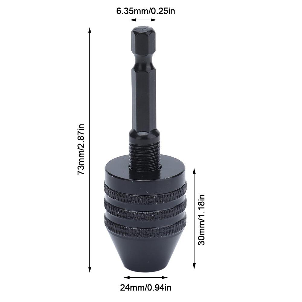 1/4 Inch Hex Shank Chuck Aluminum Alloy Drill Bit Chuck Tool Keyless Drill Chuck Impact Driver