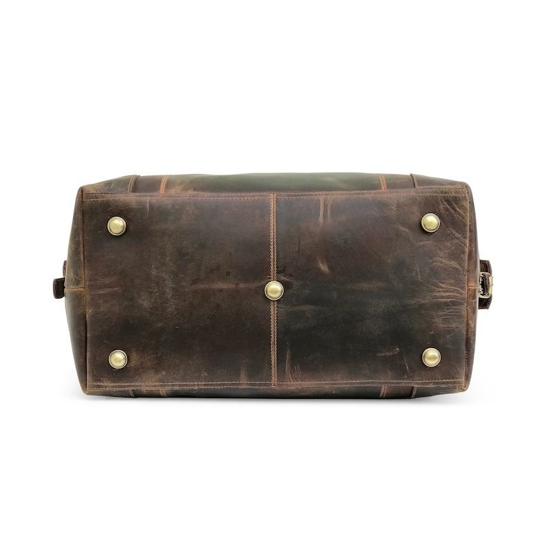 Full Grain Leather Duffle Bag, Leather Holdall, Leather Weekender Bag, Personalised Gift for Him, Overnight Bag for Her, Carry On Baggage