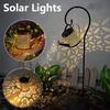 Solar Watering Can Lights Waterproof Outdoor Shower Lights LED Fairy Lamp Hanging Retro Metal Lantern for Garden Decoration