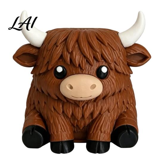Durable Petg Material Tissue Case Simulated Highland Yak Box Cute Decorative Paper Dispenser Waterproof Matte Texture Figurine Holder PETG