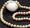 8-9MM Real Natural Pink Cultured Pearl Necklace