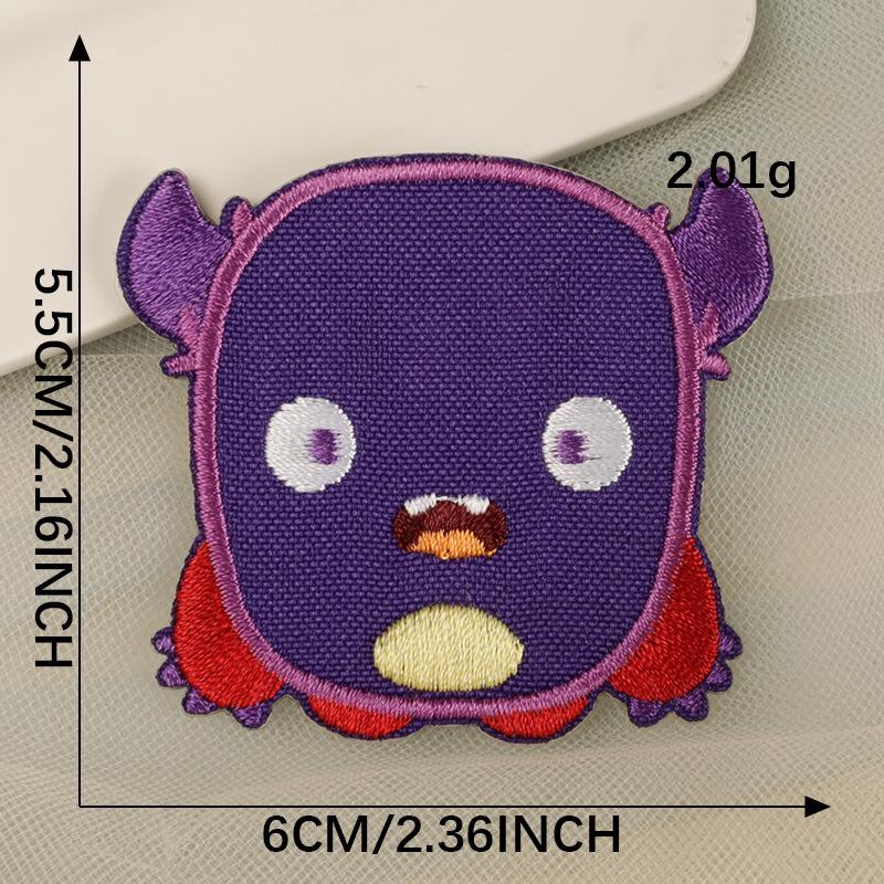 Мультяшный монстр самоклеящиеся вышитые нашивки наклейки для самостоятельного изготовления аксессуаров для одежды